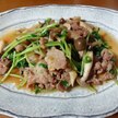 豚肉と豆苗の生姜炒め